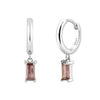 Dangling Cubic Zirconia Round 925 Sterling Silver Fashion Drop Earrings