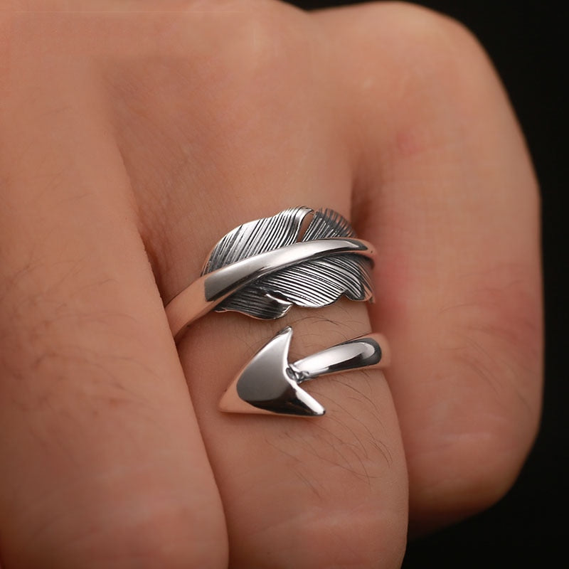 Cupid's Arrow 925 Sterling Silver Handmade Vintage Punk Rock Fashion Ring-Rings-Innovato Design-Innovato Design