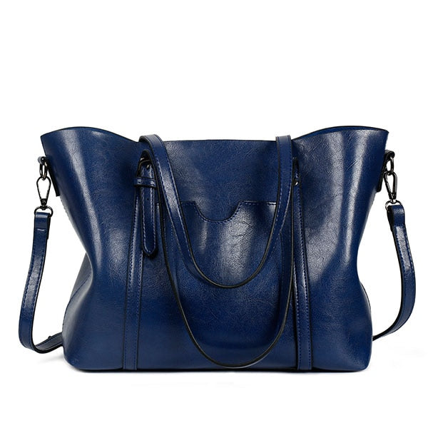Luxury Designer Leather Tote Bag, Shoulder Bag, Crossbody Bag and Handbag-Handbags-Innovato Design-Blue-Innovato Design