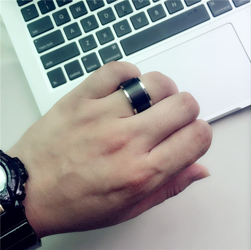 12mm 316L Stainless Steel Spinner Ring-Rings-Innovato Design-7-Innovato Design