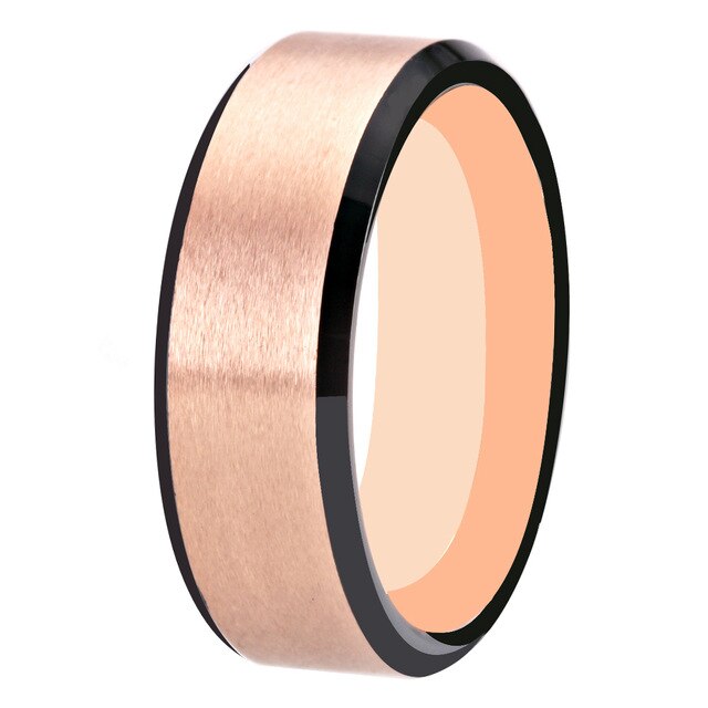8mm Classic Matte Finish Tungsten Carbide Wedding Ring-Rings-Innovato Design-6-Rose Gold-Innovato Design