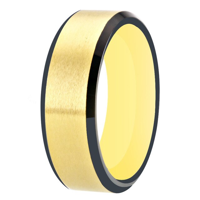 8mm Classic Matte Finish Tungsten Carbide Wedding Ring-Rings-Innovato Design-6-Gold-Innovato Design