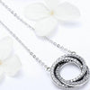 Triple Lucky Circle 925 Sterling Silver Fashion Pendant Necklace-Necklaces-Innovato Design-Innovato Design