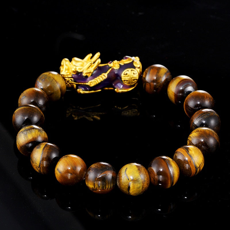 Brave Troops Natural Tiger Eye Beads Handmade Charm Bracelet-Bracelets-Innovato Design-Innovato Design