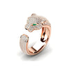 Full Crystal Inlaid Leopard Fashion Ring-Rings-Innovato Design-Resizable-Rose Gold-Innovato Design