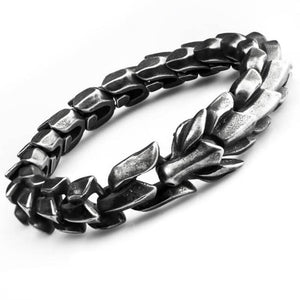 Dragon Link Chain Stainless Steel Vintage Fashion Punk Bracelet-Bracelets-Innovato Design-Black-7.48in-Innovato Design