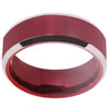8mm Classic Red and Silver-Plated Tungsten Wedding Ring-Rings-Innovato Design-6-Innovato Design