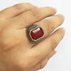 Antique Semi-Precious Radiant Cut Stone Vintage Ring-Rings-Innovato Design-7-Red-Innovato Design