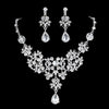 Sparkling Rhinestone and Silver-Plated Crystal Tiara, Necklace & Earrings Wedding Jewelry Set-Jewelry Sets-Innovato Design-Innovato Design