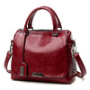 Designer Oil Wax Leather Boston Crossbody Bag, Tote Bag, Shoulder Bag, and Handbag-Handbags-Innovato Design-Wine Red-Innovato Design