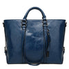 Luxury Designer Large PU Leather Shoulder Bag and Handbag-Handbags-Innovato Design-Blue-Innovato Design