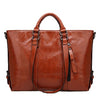Luxury Designer Large PU Leather Shoulder Bag and Handbag-Handbags-Innovato Design-Brown-Innovato Design