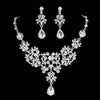 Silver-Plated Crystal Tiara, Necklace & Earrings Wedding Pageant Jewelry Set-Jewelry Sets-Innovato Design-Innovato Design