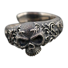 Gothic Punk Skull 925 Sterling Silver Resizable Vintage Ring