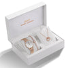 Quartz Watch, Crystal Bracelet & Necklace Jewelry Set-Jewelry Sets-Innovato Design-Rose Gold 2-Innovato Design