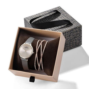Quartz Watch and Adjustable Multilayer Crystal Bracelet Jewelry Set-Jewelry Sets-Innovato Design-California-Innovato Design