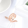 Rose Gold Snake Crystal 316L Stainless Steel Vintage Ring-Rings-Innovato Design-7-Innovato Design