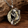 Thai Moon and Fish 925 Sterling Silver Pendant