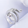 Snake 925 Sterling Silver Adjustable Ring-Rings-Innovato Design-Innovato Design