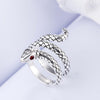 Snake 925 Sterling Silver Adjustable Ring-Rings-Innovato Design-Innovato Design