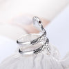 Snake 925 Sterling Silver Adjustable Ring-Rings-Innovato Design-Innovato Design