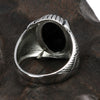 Natural Black Onyx Stone 925 Sterling Silver Antique Ring-Rings-Innovato Design-7-Innovato Design