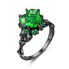 Skull, Skeleton and Heart Cubic Zirconia Vintage Fashion Ring-Rings-Innovato Design-10-Green-Innovato Design