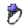 Skull, Skeleton and Heart Cubic Zirconia Vintage Fashion Ring-Rings-Innovato Design-10-Purple-Innovato Design