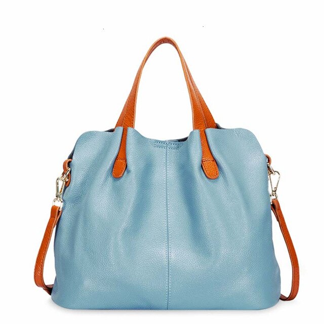 Fashion Leather Tote Bag, Crossbody Bag, Shoulder Bag and Handbag-Handbags-Innovato Design-Blue-Innovato Design