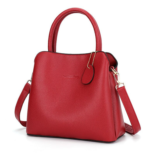 Large Capacity Luxury Designer Vintage Casual Leather Tote Bag, Shoulder Bag and Handbag-Handbags-Innovato Design-Pink-Innovato Design