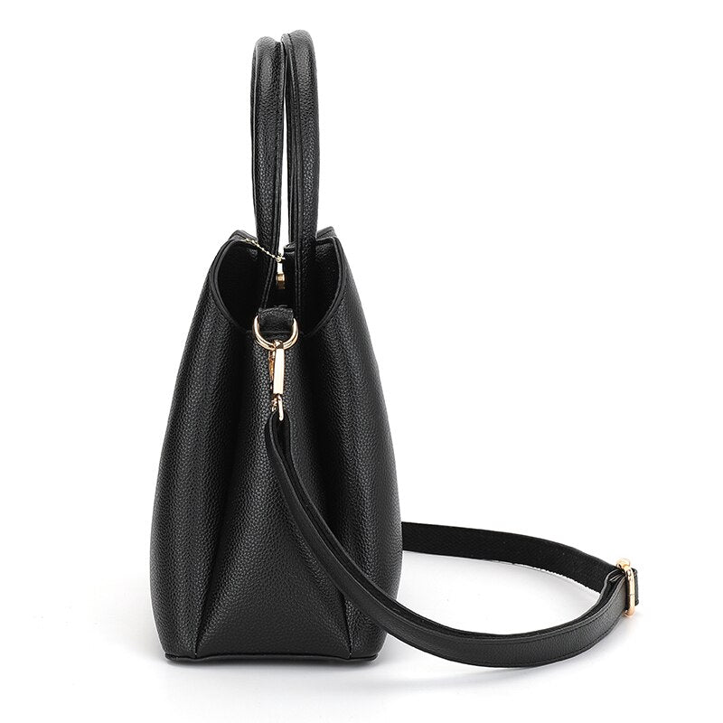 Large Capacity Luxury Designer Vintage Casual Leather Tote Bag, Shoulder Bag and Handbag-Handbags-Innovato Design-Pink-Innovato Design