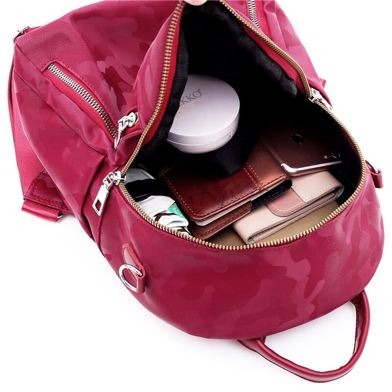 Camouflage Oxford Shoulder Bag, School Bag, and Travel Bag-Backpacks-Innovato Design-Black-Innovato Design