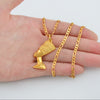Silver/Gold-Plated Egyptian Queen Nefertiti Pendant Necklace-Necklaces-Innovato Design-Gold-15.7-Innovato Design