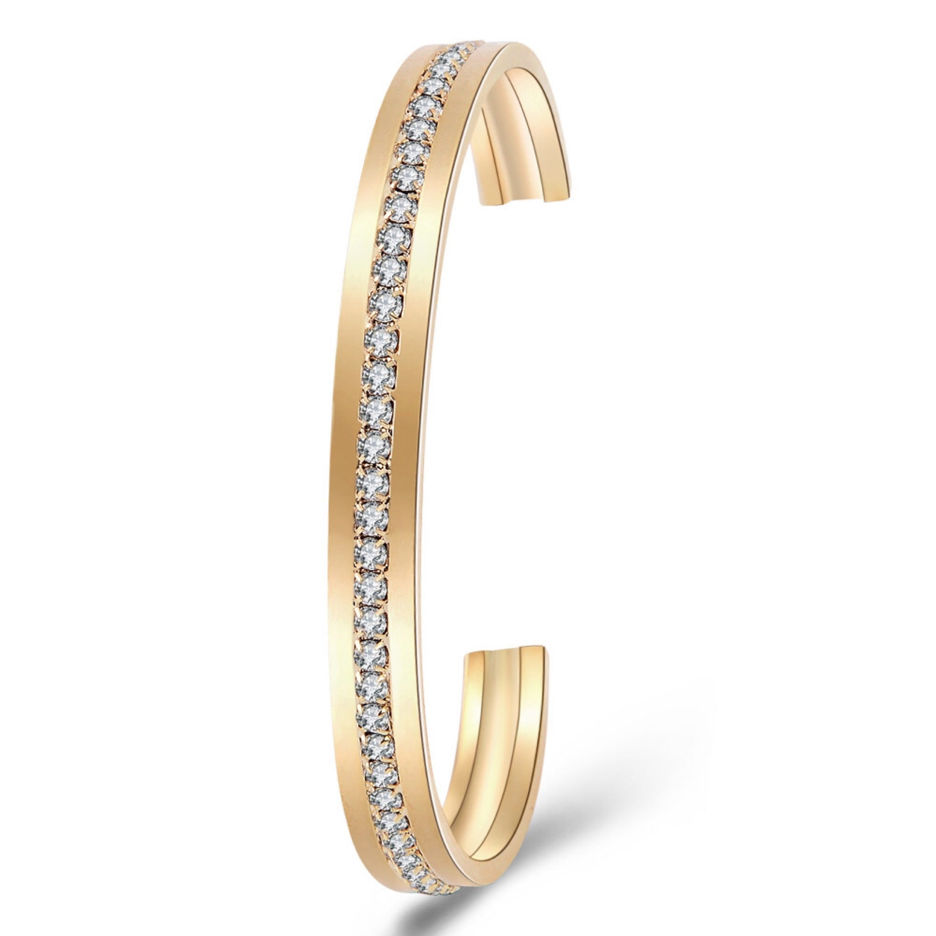 Women Diamond Quartz Watch and Bracelets Jewelry Set-Jewelry Sets-Innovato Design-Gold-Innovato Design
