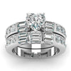 Cubic Zirconia and Rhinestone Stainless Steel Wedding Ring Set-Couple Rings-Innovato Design-6-5-Innovato Design