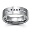 Cubic Zirconia and Rhinestone Stainless Steel Wedding Ring Set-Couple Rings-Innovato Design-6-5-Innovato Design