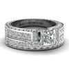 White Cubic Zirconia Stainless Steel Wedding Ring Set-Couple Rings-Innovato Design-6-5-Innovato Design