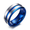 Blue/Silver and Heart Blue/White Cubic Zirconia Stainless Steel Wedding Bands-Couple Rings-Innovato Design-6-5-Innovato Design
