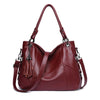 Luxury Designer Tassel Leather Crossbody Bag, Tote Bag and Handbag-Handbags-Innovato Design-Burgundy-Innovato Design