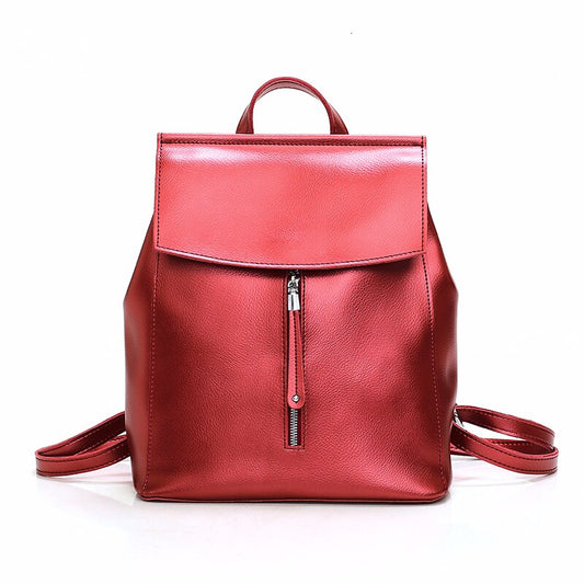 Large Capacity Leather School Bag, Rucksack and Backpack-Backpacks-Innovato Design-Black-Innovato Design