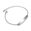 Custom Engrave Link Chain Stainless Steel Fashion Bracelets-Bracelets-Innovato Design-Silver-Innovato Design