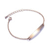 Custom Engrave Link Chain Stainless Steel Fashion Bracelets-Bracelets-Innovato Design-Rose Gold-Innovato Design