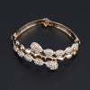 Rhinestone Pod Necklace, Bracelet, Earrings & Ring Wedding Statement Jewelry Set