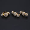 Crystal Water Drop Shape Necklace, Bracelet, Earrings & Ring Wedding Statement Jewelry Set