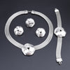Big Knot Necklace, Bracelet, Earrings & Ring Wedding Statement Jewelry Set