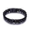 Link Chain with Magnetic Clasp Stainless Steel Fashion Bracelet-Bracelets-Innovato Design-Black Matte-8.86in-Innovato Design