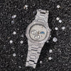 Waterproof Cubic-Zirconia-Studded with Date Display Stainless Steel Band Fashion Hip-hop Quartz Watch-Watches-Innovato Design-Gold-Innovato Design