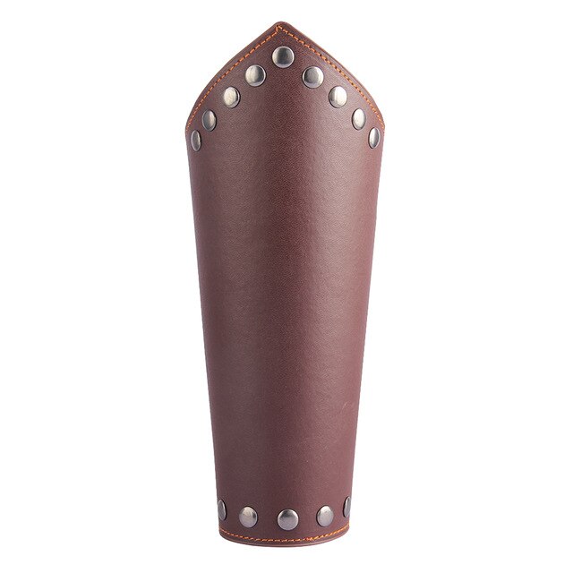 Arm Armor Warmer Medieval Bracer Leather Gauntlet-Bracelets-Innovato Design-Brown-Innovato Design