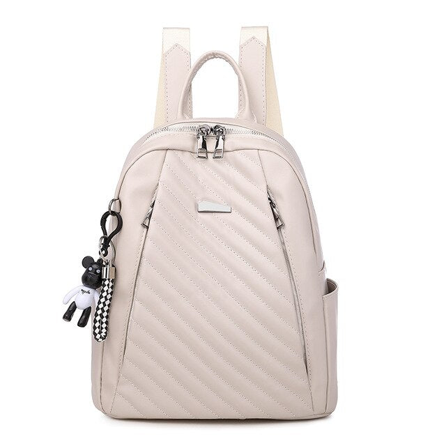 Luxury Designer Multifunction Soft PU Leather School Bag and Travel Bag-Backpacks-Innovato Design-Beige-Innovato Design