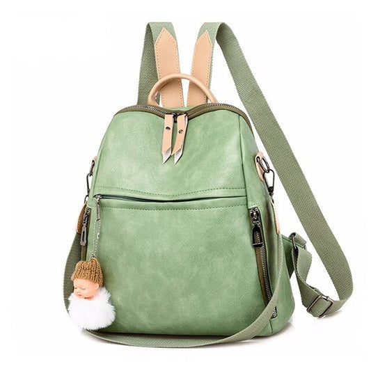 Large Capacity Fashion Quality Leisure Soft Leather Travel Bag-Backpacks-Innovato Design-Green-Innovato Design